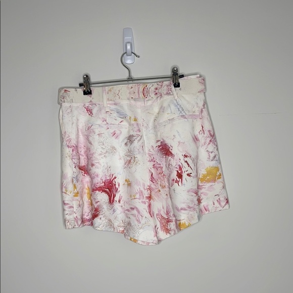 NWT BCBGMaxAzria Women's Abstract Print Shorts - Pink, Yellow, White - Picture 6 of 6